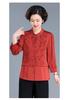 Autumn Mother's Day Chinese Style Two-Piece Shirt Set for Elegant Middle-Aged Women