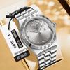 BINBOND Luxury Ultra-Thin Men's Quartz Watch, Rhinestones, Waterproof, Luminous Double Calendar Wristwatch.