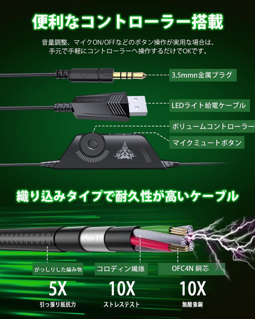 BENGOO Gaming Headset PS5 Headset Noise Canceling with Microphone Wired Gaming Headphones Switch Headphones Lightweight Fully Effective Deep Bass LED