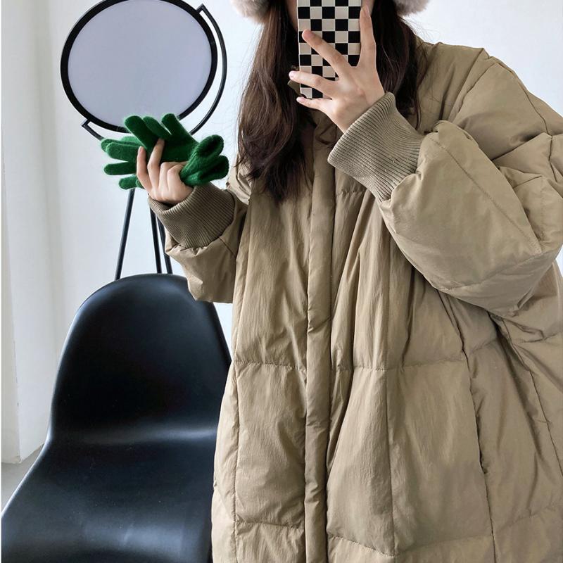 Large Size Cotton Coat New Style Women's Mid-length Korean Style Loose Cotton Jacket Thickened Casual Coat Cotton Coat
