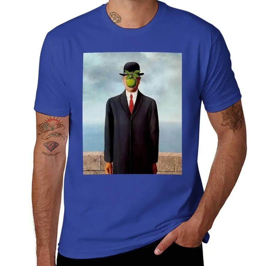 Der Sohn des Menschen, von Rene Magritte 1964 T-Shirt Oberteile Sommeroberteile Herrenkleidung