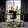 Truck Printed Round Rug Carpet Chair Rug Area Rug Entryway Doormats,for Office Chair Living Room Bedroom Kitchen Room.