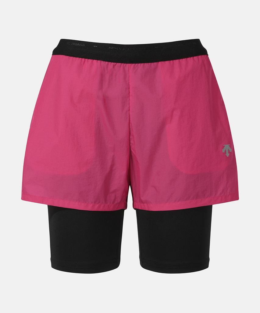 DESCENTE Running 3-Inch Two-In-One Shorts Pink (Sq123Rhp39) (A Type)