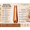 Pure Copper Bottle, 32oz/950ml Water Bottle for Drinking, Leakproof Hammered Designed Bottles for Home, Gym, School & Travel