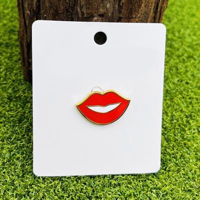 Mouth Shaped Lapel Pin Handmade Jackets Bag Backpack Badge Accessory Clothing Accessories for Elegant Women and Girls