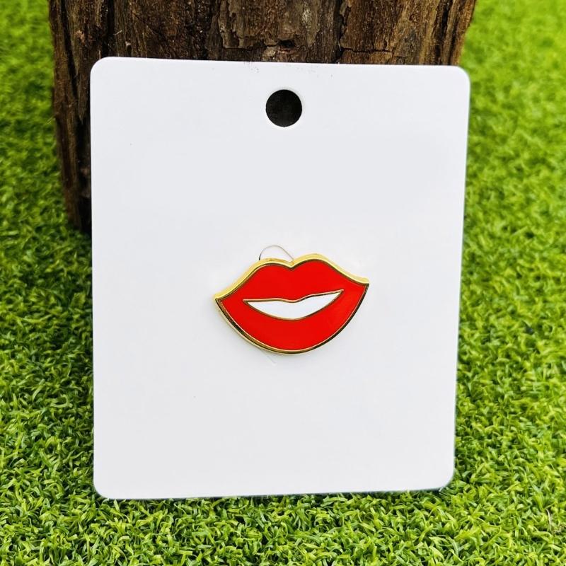 Mouth Shaped Lapel Pin Handmade Jackets Bag Backpack Badge Accessory Clothing Accessories for Elegant Women and Girls