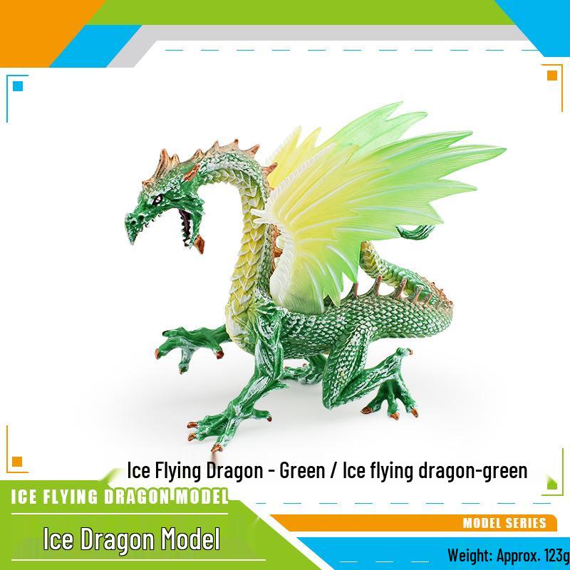 Warcraft Dragon Model Toy: Fire Rock & Stone Dragon, Movable Jaw, Dinosaur Ornament