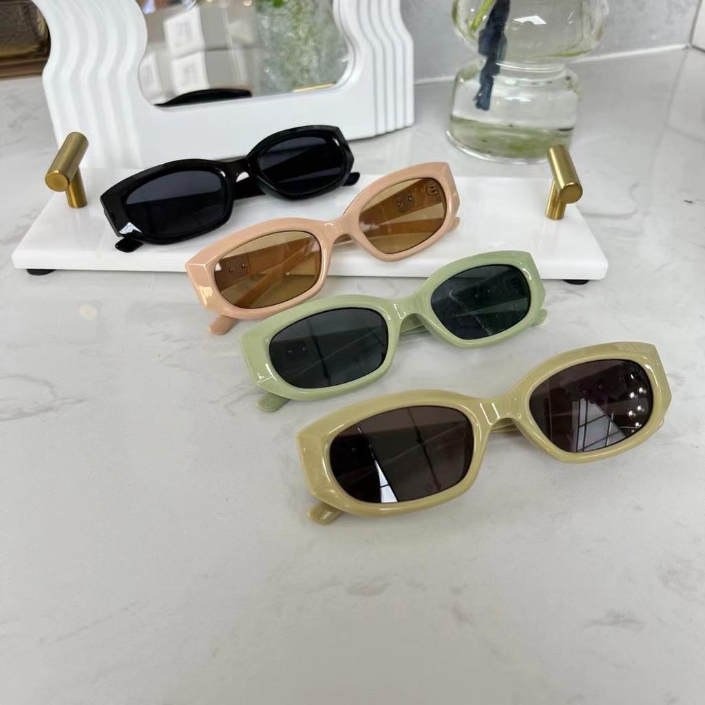 Candy Color Women Sunglasseses Rectangular Shape UV Shielding Cool Sun Eyeglasses Party Travel Use Women's Sunglass