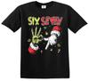6 & 7 Number Design with Santa Graphic Joke Kids T-Shirt Funny Novelty Top