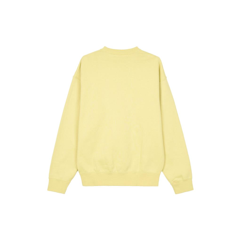 Nike Solo Swoosh Men's Fleece Crewneck Sweatshirt Yellow DX1362-700