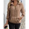 Women's Half Zipper Plush Sweatshirt