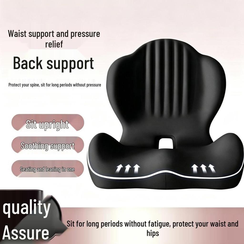 Ergonomic Memory Foam Chair with Lumbar Support for Posture Correction and Pressure Relief