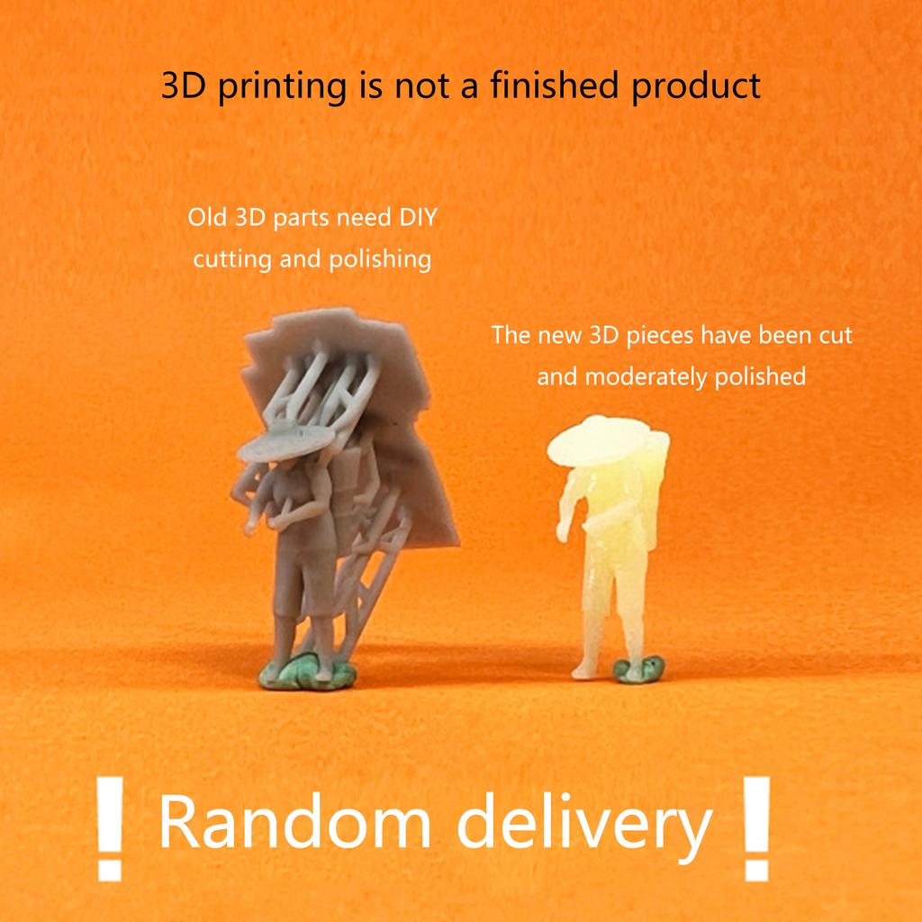 Farm Keeper Model Resin Miniature Farmers for 1/87 Scale DIY Scenery for Model Train Setups