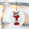 Custom Name Christmas Family Party Ceramic Ornament Personalized Christmas Ornament Xmas Gift Drop Ornaments Decor