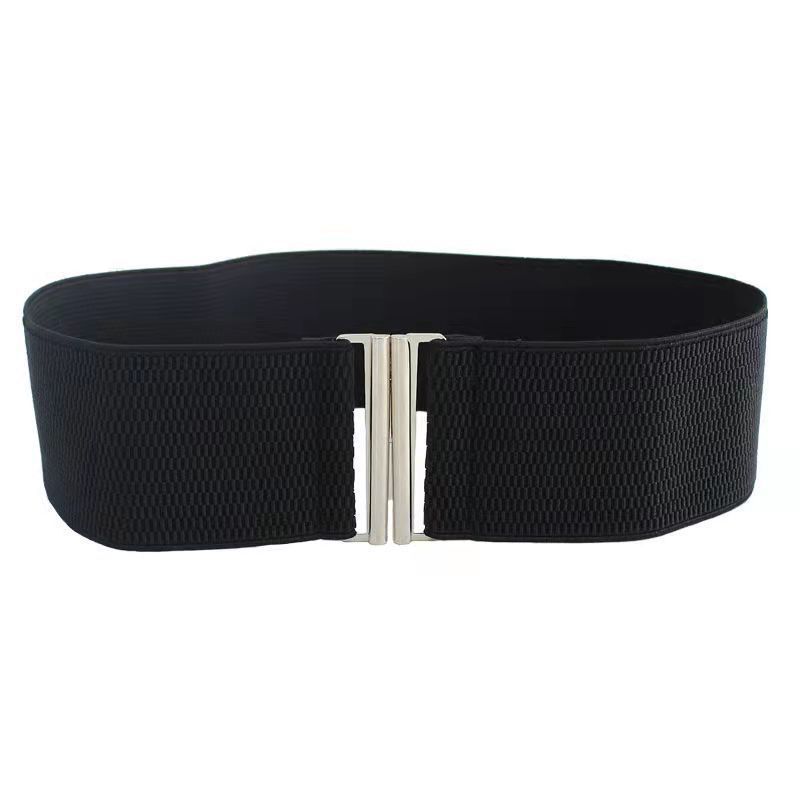 Unique Black Wide Waist Cincher For Women With Trendy Styles And Elegant Rhinestone Embellishments
