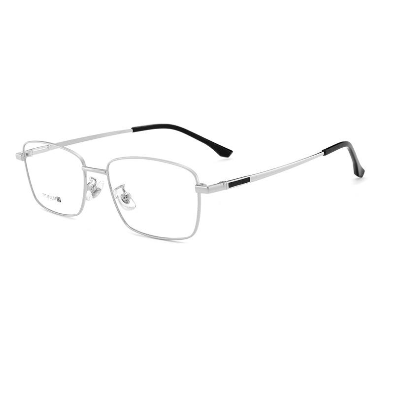 Retro Half-Titanium Metal Myopia Glasses Frame for Prescription Glasses - High-End Men's Style