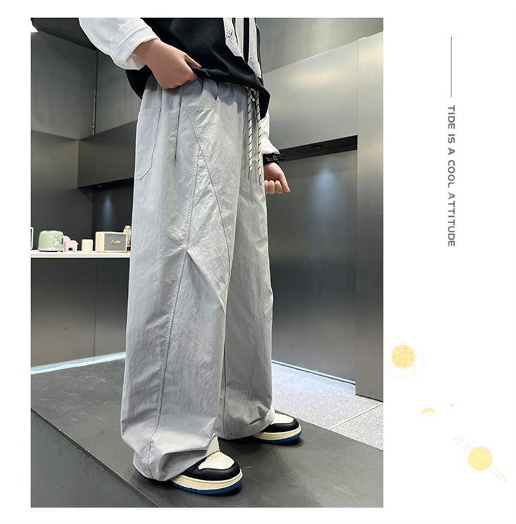 Boys' pants Spring and Autumn 2026 new item Medium and large boys' loose straight leg casual pants Spring clothing Children's work pants