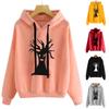 2025 spring and autumn new Halloween European and American pattern printing hooded long-sleeved street sweater woman