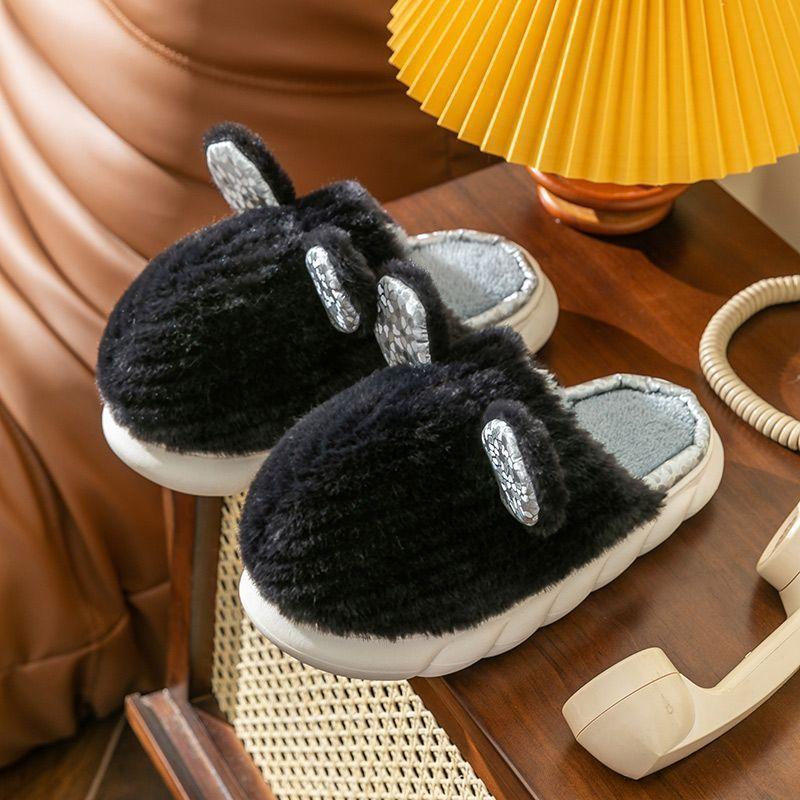 Cotton Slippers Bag and Home Slippers Winter Women's Waterproof Down Cloth Thickened Shoes Non-slip Warm Cotton Shoes Men's Shoes