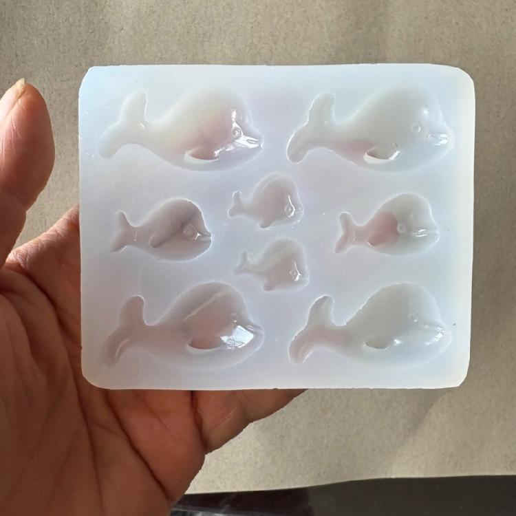 Flexible Silicone Pendant Mould Epoxy Resin Dolphin Shaped Accessories Mold Handmade Jewelry Projects Making Mold