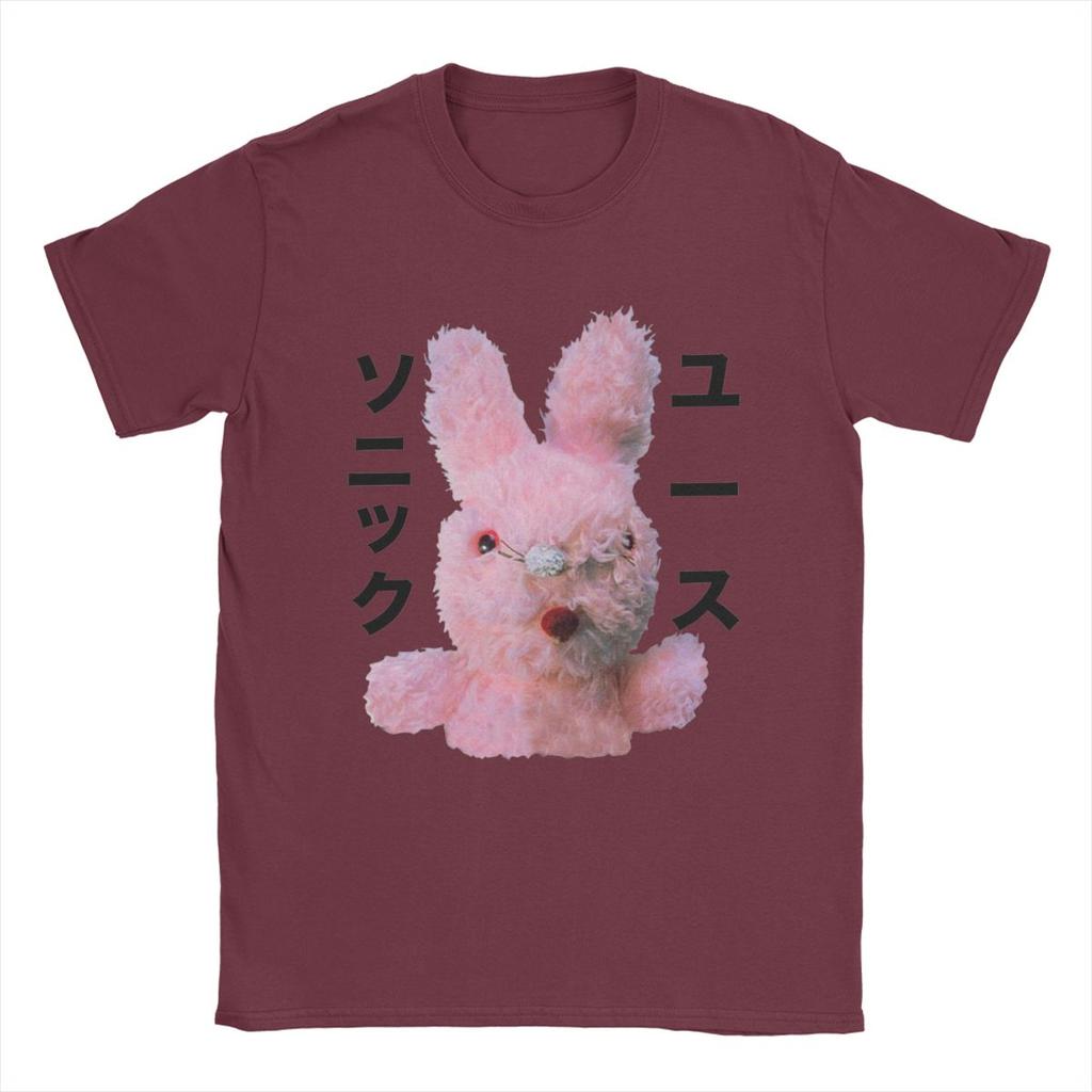 Dirty Bunny Japanisches Sonic Youth Herren T-Shirt Lässige T-Shirts Kurzarm Rundhals T-Shirt Baumwolle Geschenkidee Oberteile