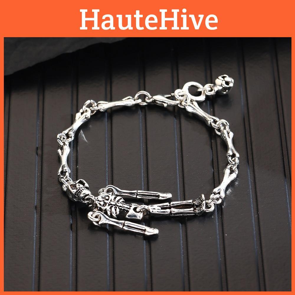 Punk-Stil Legierung Schädel Roboter Armband für Damen Halloween Accessoire