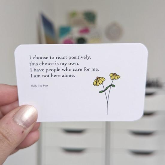1 sada kapesních karet s básničkou s úložným sáčkem Úleva od stresu Úzkost pozitivního života Podpora emocí Afirmace Sada karet poezie Děti Dospělí Dárek