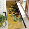 1Pcs Oil Painting Sunflower Floral Still Life Non-Slip Washable Area Rug Runner for Entryway, Living Room, Bedroom & Patio