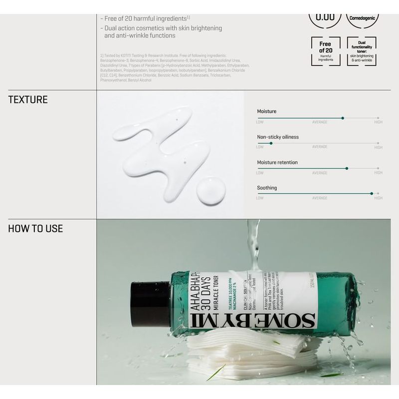 SOME BY MI - AHA, BHA, PHA 30 Days Miracle Toner Mini