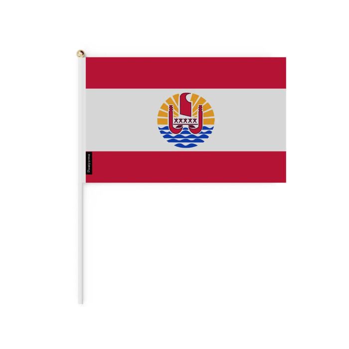 Drapeau - Polynésie française - Mini - 30 x 45 cm - Polyester - Recto/verso