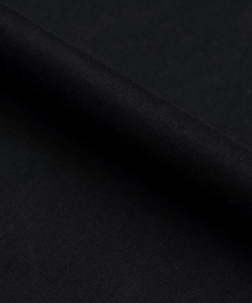 CONNECT KINLOCH Washed Cotton Loose Fit Double-Pleat Pants [Black]