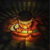 Automatic Dusk to Dawn Sensors Solar Christmas Wall Light, Santa Claus Projection Lamp with Rust-Proof Iron Waterproof Metal Fence Lighting