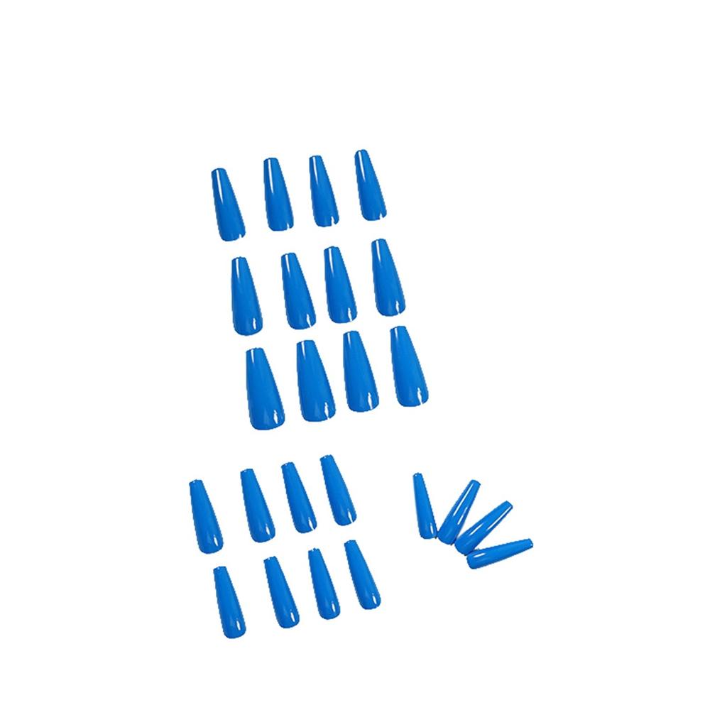 Цветные глянцевые ногти Готовые накладные ногти 24 шт. Готовые ногти