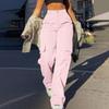 Autumn Women's Fashion Multi-pocket Workwear Straight Trousers