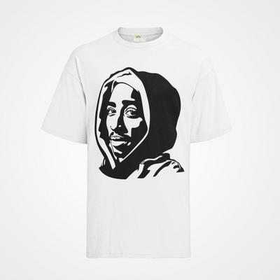 T-Shirt Uomo 2pac Hip Hop Cappello Tupac Shakur Body Nero Biggi Musica Rapper