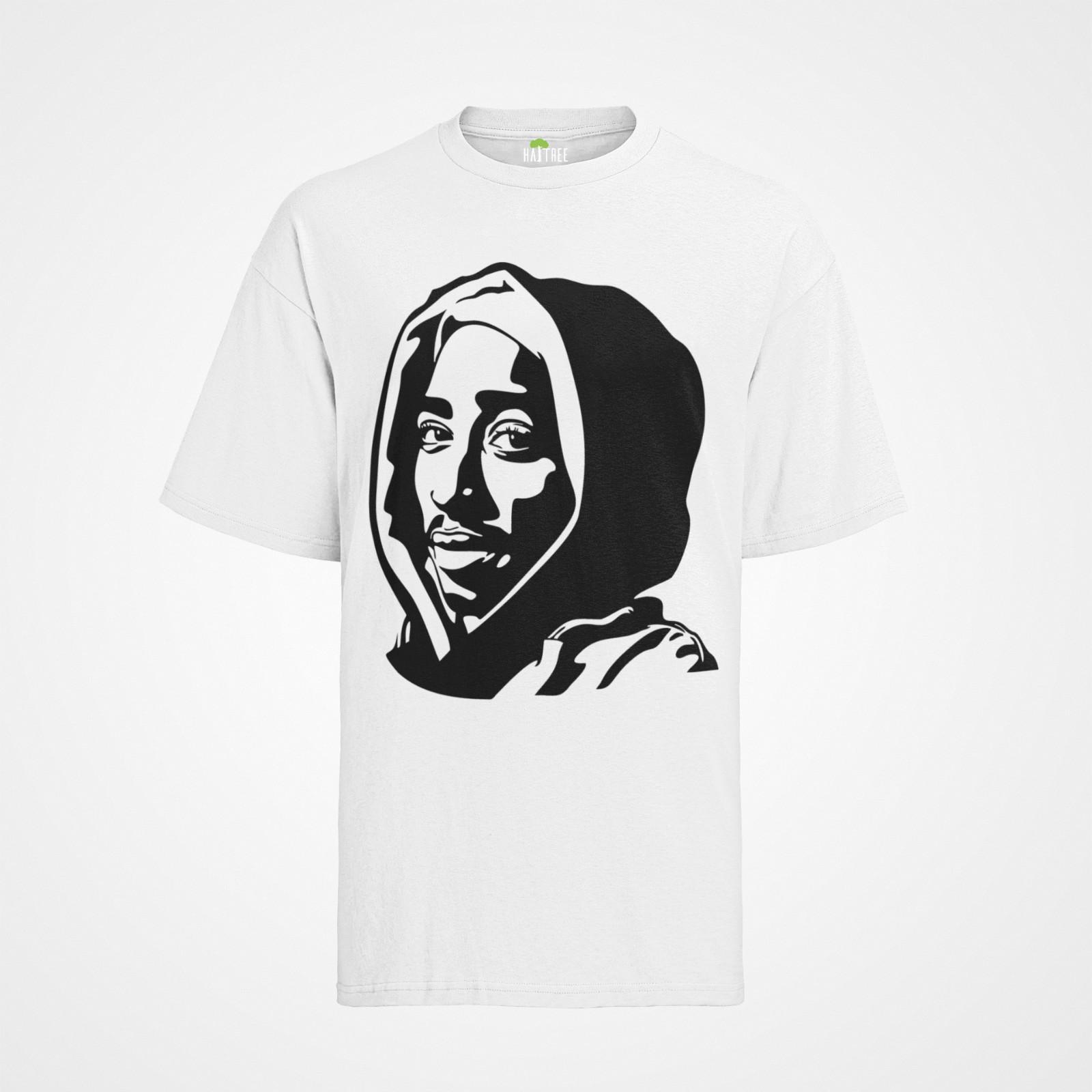 

Мужская футболка 2pac Хип-хоп Шапка Тупак Шакур Черный Корпус Biggi Музыка Рэпер S
