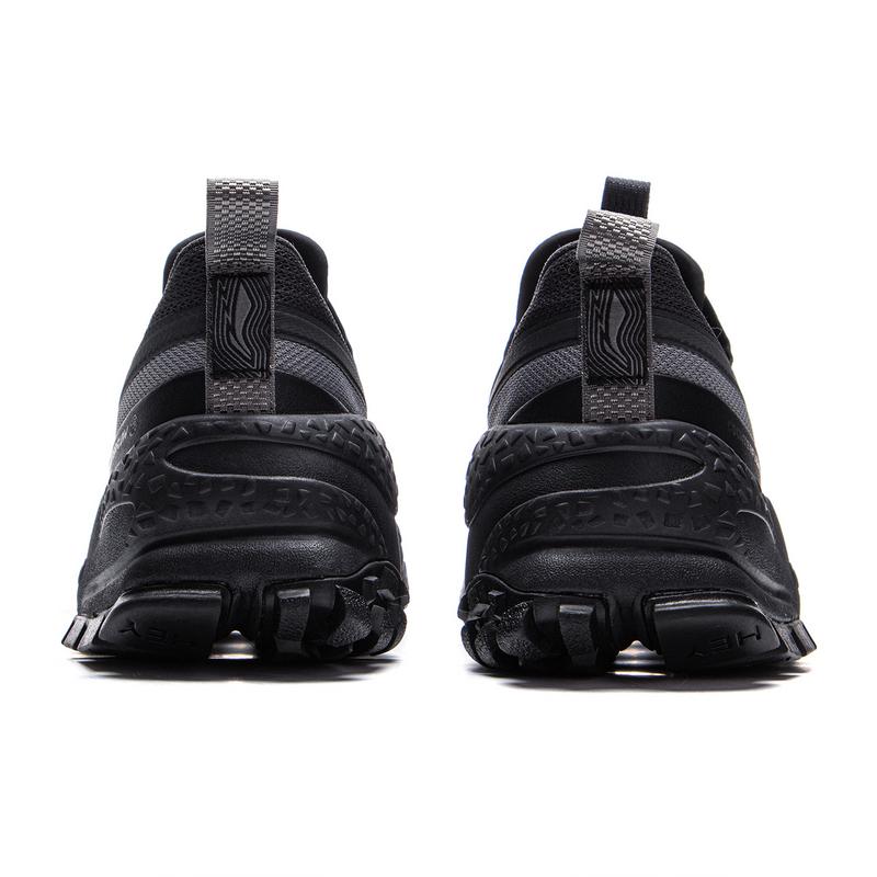 New LiNing CF Tracing, Forest Environment Low Top Hiking Shoes Unisex Black Gray AHCV011-3