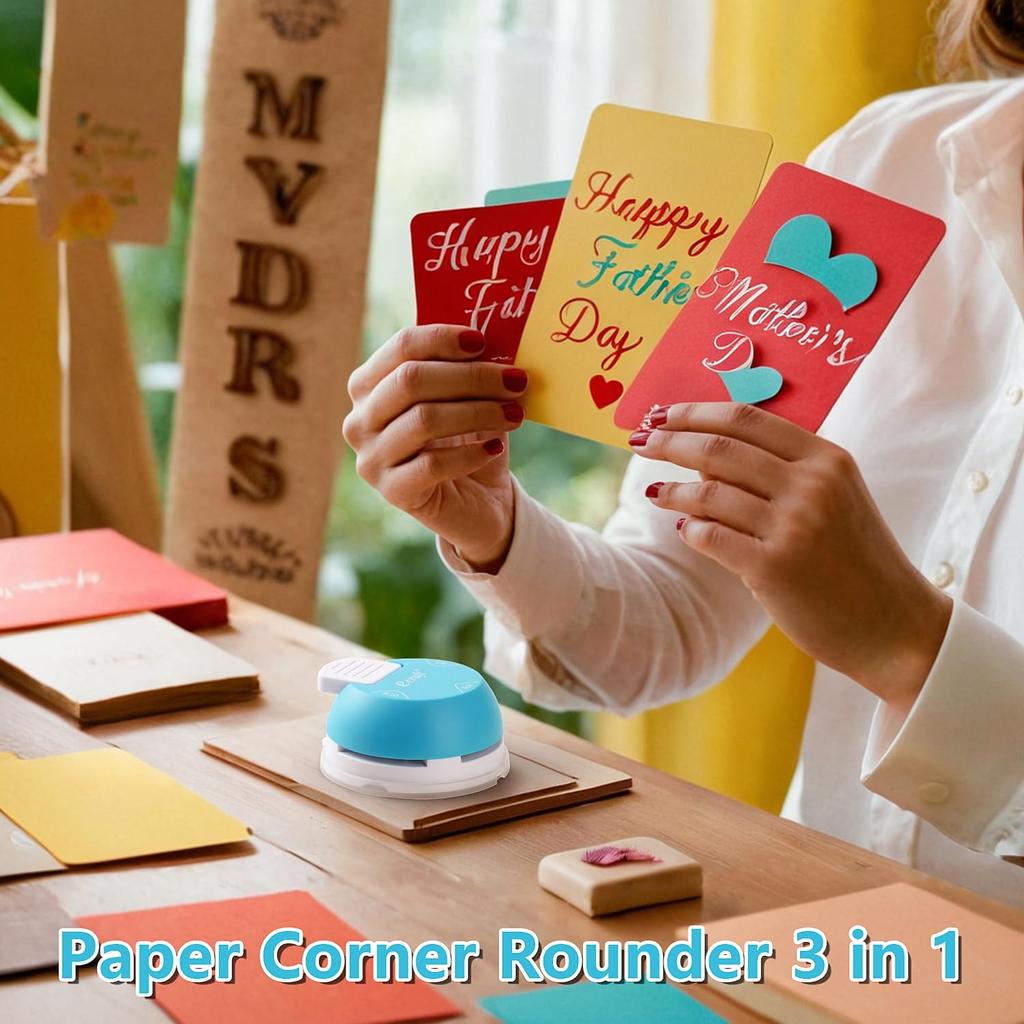 Ecraft Paper Corner Rounder Corner cutter for paper card and Punch 3-in-1 (R4mm, R7mm, R10mm) - crafting, laminating, photography, DIY, making,