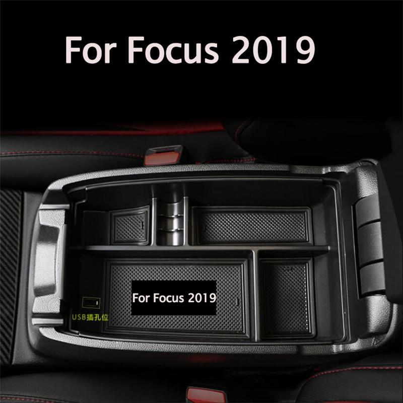 Car Accessories Armrest Box Storage Center Console Organizer Container Holder Box case For Ford Focus 4 MK4  car Styling
