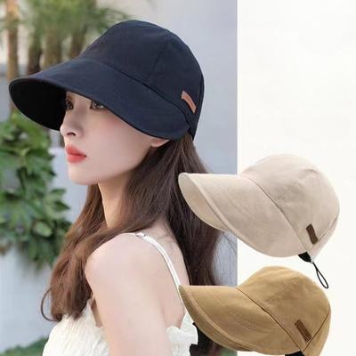 Fisherman Hat Women's Spring Summer Sun Protectio Sunshade Hat Large Brim Baseball Plain Hats