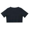 Nike Logo Print Cropped Round Neck Fitted Short Sleeve T-Shirt Women Tops Black DV7871-010