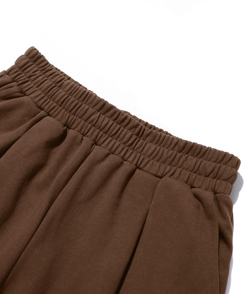 GAKKAI UNIONS One-Pleat Wide Sweatshirt Cargo Pants Brown