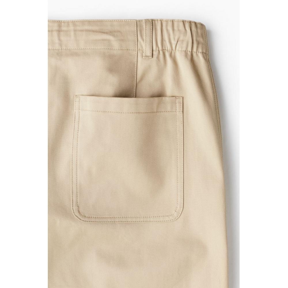H M Loose Fit Twill cHino Pants Beige