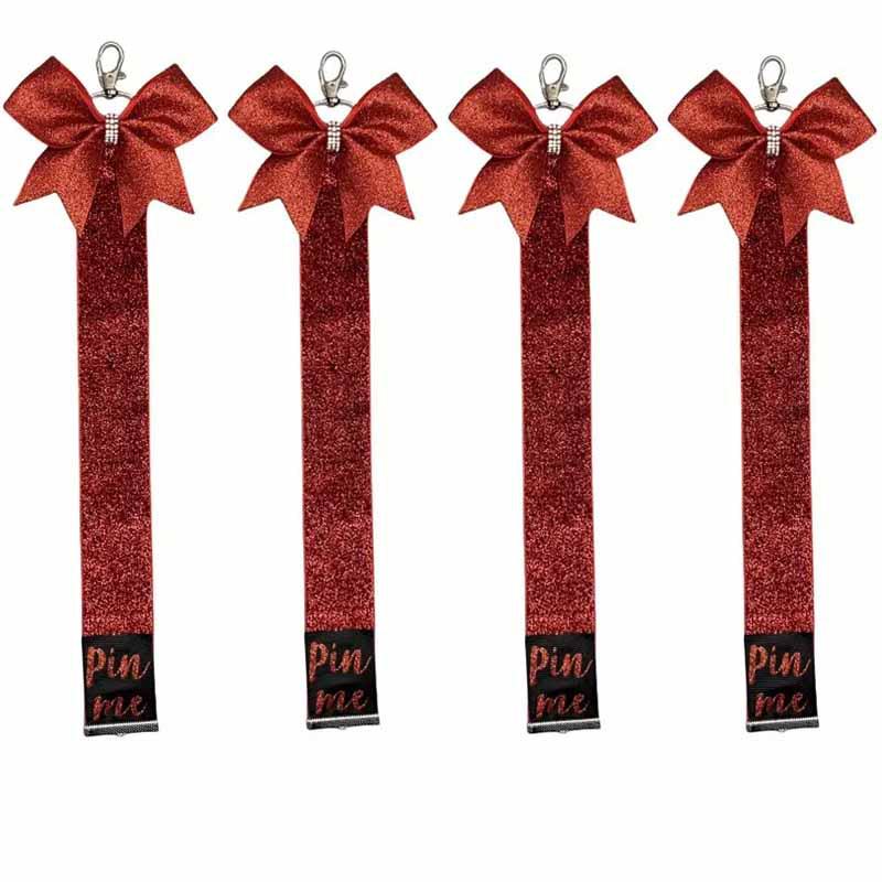 Cheerleader Bow Ribbon Keychain for Backpacks & Sports Bags