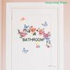 [CL]Beautiful Butterfly Flower Wall Stickers Toilet Bathroom Door Decoration Mural Home Decor Self-adhesive Beautify Wallpaper
