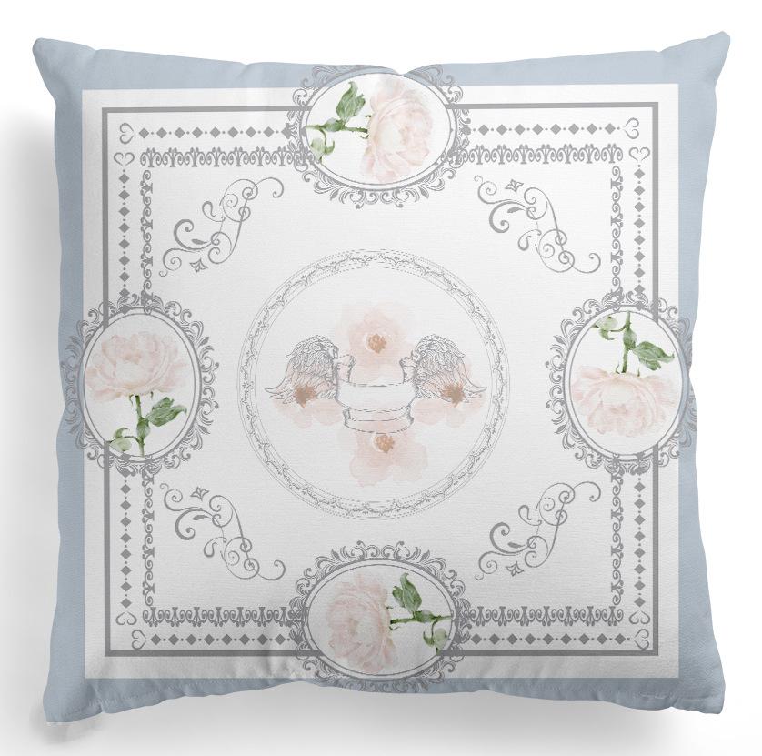 European-style Flower Pillowcase, Retro American Rose Flower Printed Pillow and Cushion Cover