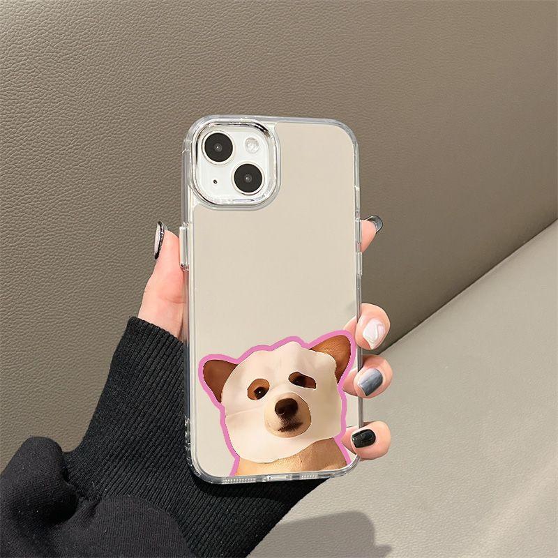 [Mask Puppy] Mirror Surface Is Suitable for iPhone17 Mobile Phone Case 16pro Electroplating Buttons Apple 15 All-inclusive 14