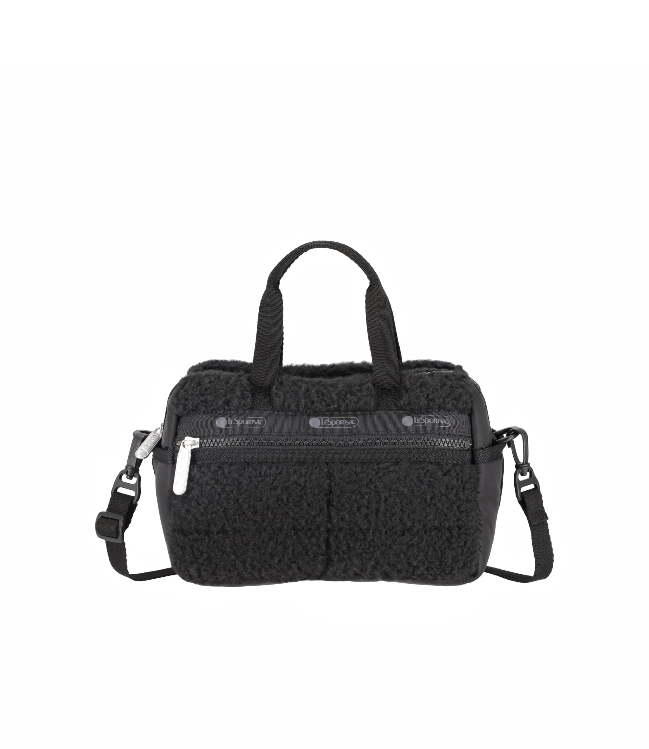 

Official Shoulder Bag PUFFY MINI Jet Black Sherpa [LeSportsac] DUFFEL/4080 Women s