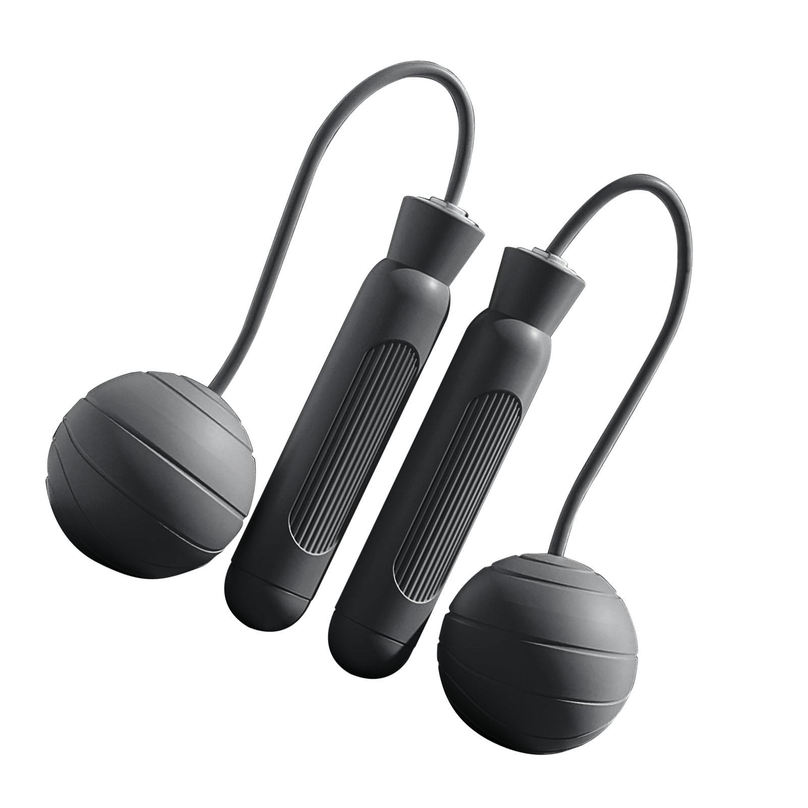 

Jump Rope Silent Operation Weighted Design Portable Ropeless Skipping Rope for Adults Students for Fitness Black чёрный