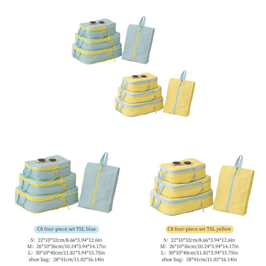 Travel Organizer Set With Waterproof Compression Bags For Luggage Packing Efficiency